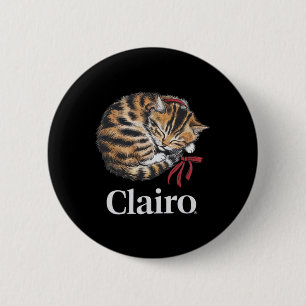 Chapa Redonda De 5 Cm Clairo Dice Un Gato