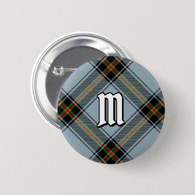 Chapa Redonda De 5 Cm Clan Bell Tartan (Anverso y reverso)