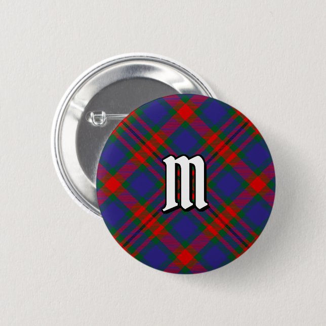 Chapa Redonda De 5 Cm Clan Carnegie Tartan (Anverso y reverso)