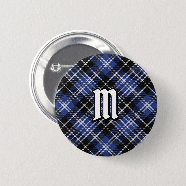 Chapa Redonda De 5 Cm Clan Clark Tartan (Anverso y reverso)