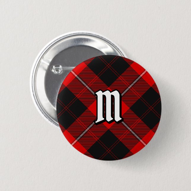 Chapa Redonda De 5 Cm Clan Cunningham Tartan Button (Anverso y reverso)