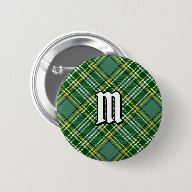 Chapa Redonda De 5 Cm Clan Currie Tartan (Anverso y reverso)