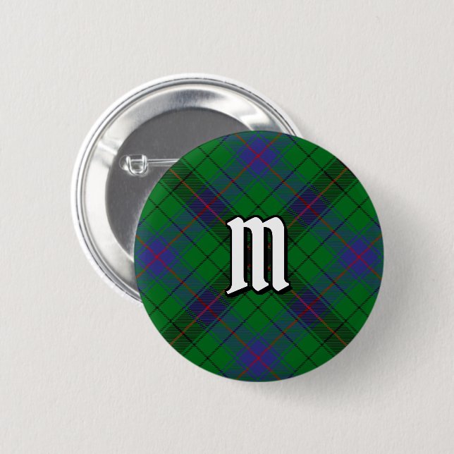 Chapa Redonda De 5 Cm Clan Davidson Tartan (Anverso y reverso)