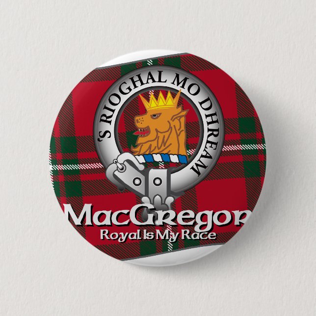 Chapa Redonda De 5 Cm Clan de MacGregor (Anverso)