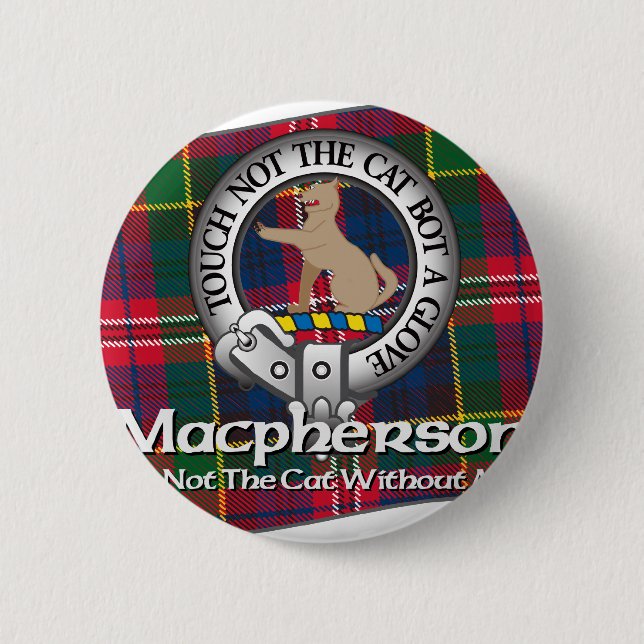 Chapa Redonda De 5 Cm Clan de Macpherson (Anverso)