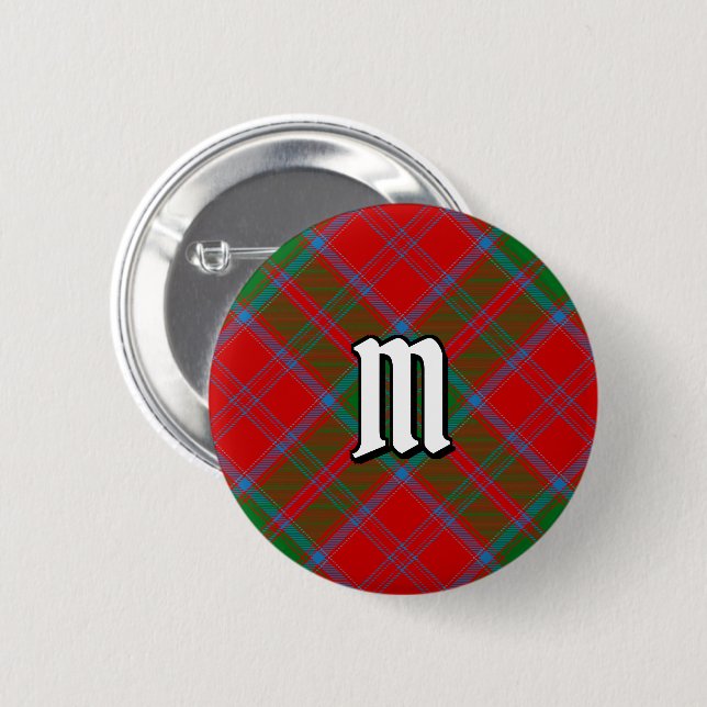Chapa Redonda De 5 Cm Clan Drummond Tartan Button (Anverso y reverso)