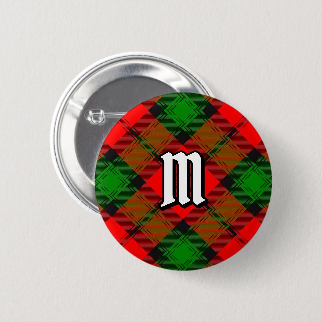 Chapa Redonda De 5 Cm Clan Kerr Tartan (Anverso y reverso)