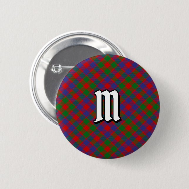Chapa Redonda De 5 Cm Clan MacGowan Tartan (Anverso y reverso)