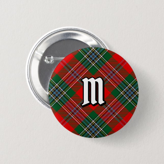 Chapa Redonda De 5 Cm Clan MacLean Tartan Button (Anverso y reverso)