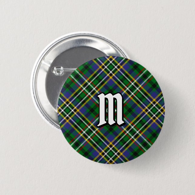 Chapa Redonda De 5 Cm Clan Scott Green Tartan Button (Anverso y reverso)