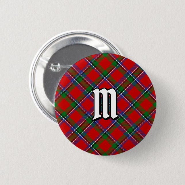 Chapa Redonda De 5 Cm Clan Sinclair Tartan (Anverso y reverso)