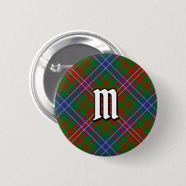 Chapa Redonda De 5 Cm Clan Wilson Modern Tartán (Anverso y reverso)