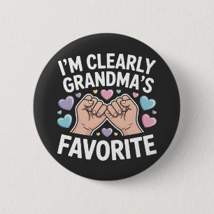 Chapa Redonda De 5 Cm Claramente Soy El Nieto Favorito De La Abuela Dive