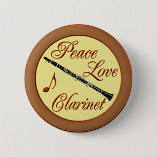 CHAPA REDONDA DE 5 CM CLARINET DEL AMOR DE LA PAZ