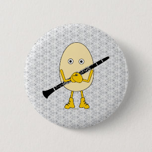 Chapa Redonda De 5 Cm Clarinet Egghead