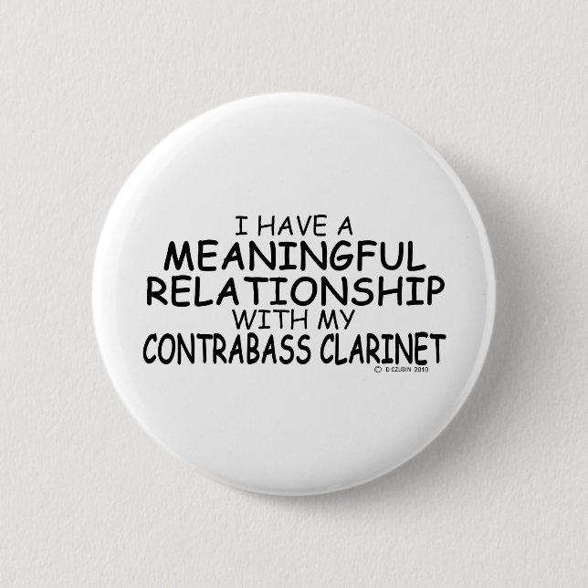 Chapa Redonda De 5 Cm Clarinet significativo del Contrabass de la (Anverso)