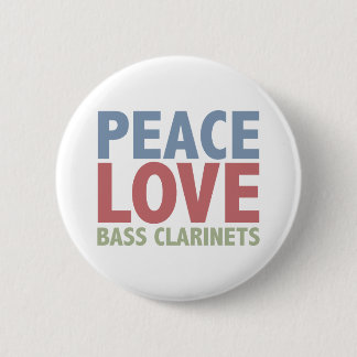 Chapa Redonda De 5 Cm Clarinetes bajos del amor de la paz