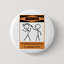 Chapa Redonda De 5 Cm Clarinetist temperamental amonestador