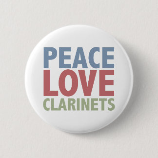 Chapa Redonda De 5 Cm Clarinets del amor de la paz