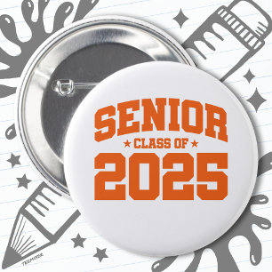 Chapa Redonda De 5 Cm Clase de 2025 Graduación de secundaria de 2025