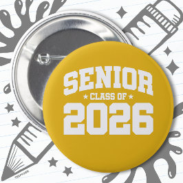 Chapa Redonda De 5 Cm Clase de 2026 Graduación de secundaria en 2026