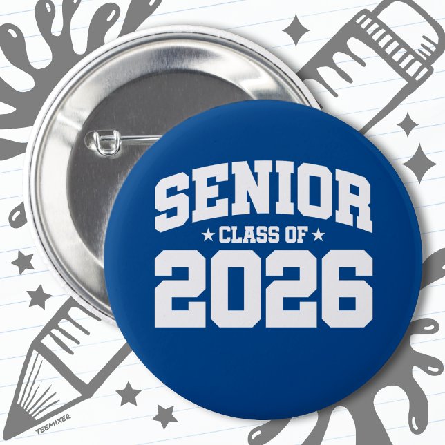 Chapa Redonda De 5 Cm Clase de 2026 Graduación de secundaria en 2026 (Subido por el creador)