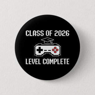 Chapa Redonda De 5 Cm Clase de 2026 Nivel Completo Graduación de Juegos