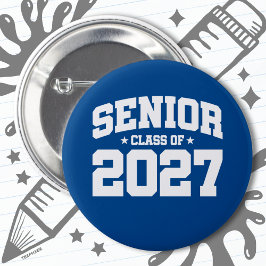 Chapa Redonda De 5 Cm Clase de 2027 Graduación de secundaria en 2027