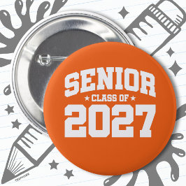Chapa Redonda De 5 Cm Clase de 2027 Graduación de secundaria en 2027