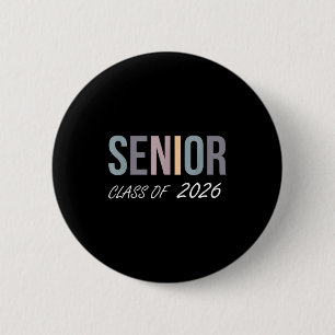 Chapa Redonda De 5 Cm Clase de graduación de 2026 senior 2026 escuela se
