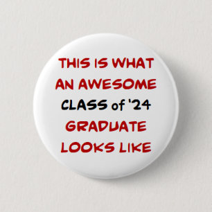 Chapa Redonda De 5 Cm clase de graduado de 2024, impresionante