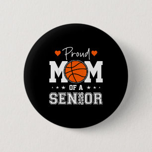 Chapa Redonda De 5 Cm Clase de Mamá de Baloncesto Senior 2026 Arte Gráfi