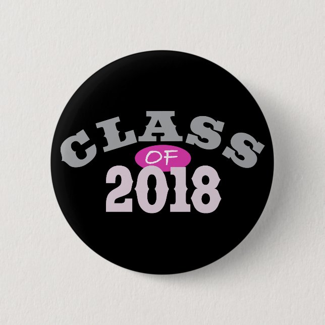 Chapa Redonda De 5 Cm Clase del rosa 2018 (Anverso)