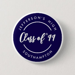 Chapa Redonda De 5 Cm Clase personalizada de círculo de reunión de gradu
