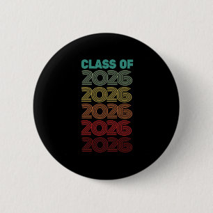 Chapa Redonda De 5 Cm Clase Retró de 2026 Futuro Graduado Hola Noveno Gr