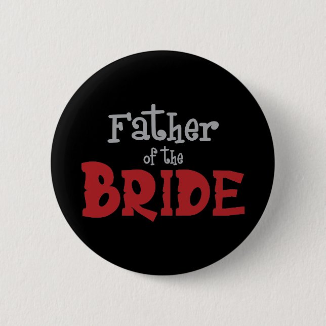 Chapa Redonda De 5 Cm Clásico padre de la novia (Anverso)