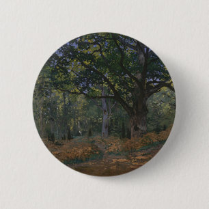 Chapa Redonda De 5 Cm Claude Monet el   el roble de Bodmer, delanteras