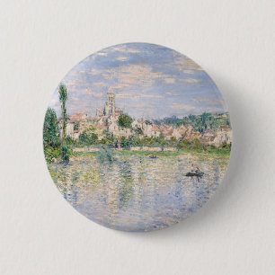 Chapa Redonda De 5 Cm Claude Monet el   V�theuil en verano