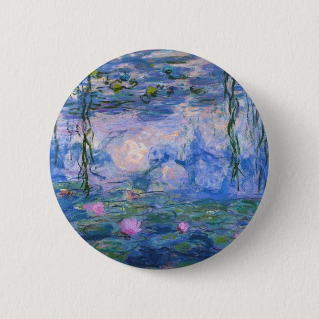 Chapa Redonda De 5 Cm Claude Monet - Lilis de agua (Anverso)