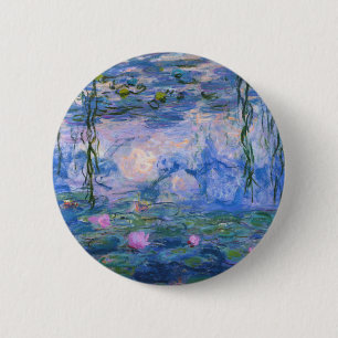 Chapa Redonda De 5 Cm Claude Monet - Lilis de agua
