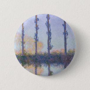 Chapa Redonda De 5 Cm Claude Monet   Los Cuatro Árboles