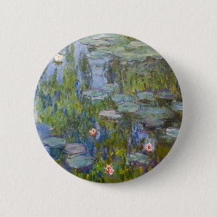 Chapa Redonda De 5 Cm Claude Monet Nenúfares 1915 Arte Impresionista