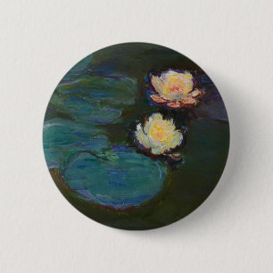 Chapa Redonda De 5 Cm Claude Monet Nenúfares Arte al Óleo Impresionista