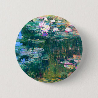 Chapa Redonda De 5 Cm Claude Monet Water Lilies 1917