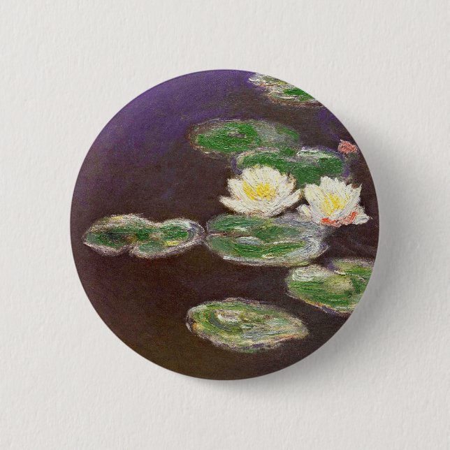 Chapa Redonda De 5 Cm Claude Monet - Waterlilies (Anverso)