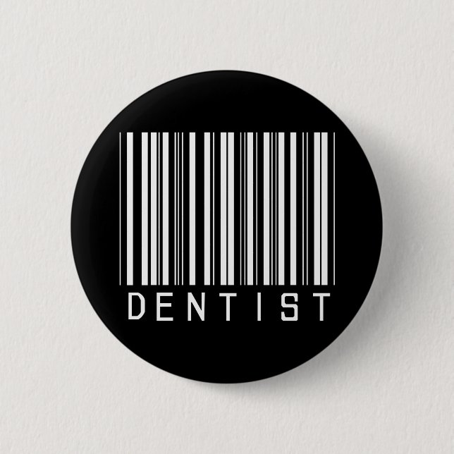 Chapa Redonda De 5 Cm Clave de barras del dentista (Anverso)