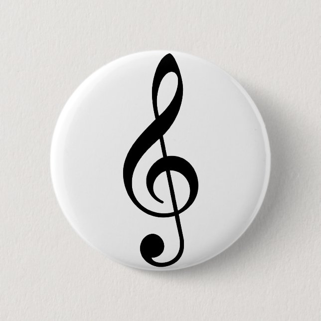 Chapa Redonda De 5 Cm Clef agudo (Anverso)