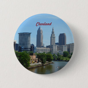 Chapa Redonda De 5 Cm Cleveland OH Riverside Button