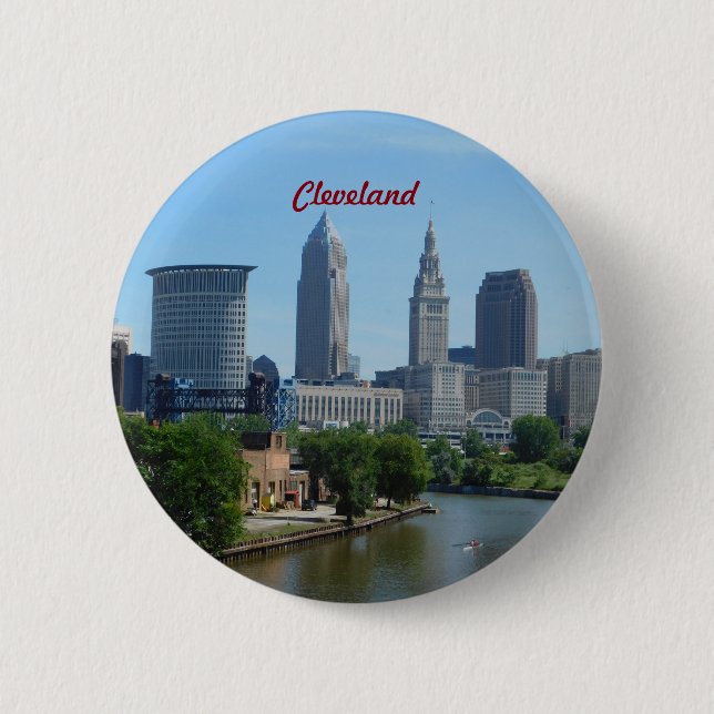 Chapa Redonda De 5 Cm Cleveland OH Riverside Button (Anverso)