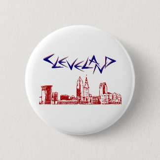 Chapa Redonda De 5 Cm Cleveland Skyline